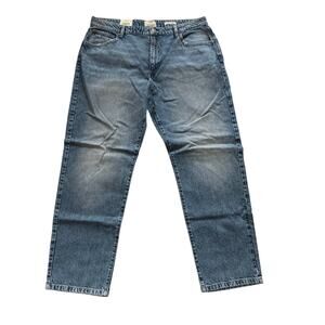 NEW Cotton On Original High Rise Straight Jeans Size 34 Light Wash Baggy Comfort